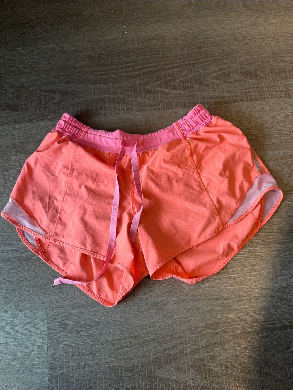 lululemon athletica Coral Pink Athletic Shorts with Drawstring